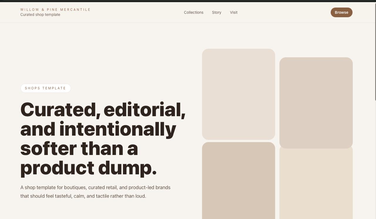 Willow & Pine concept preview